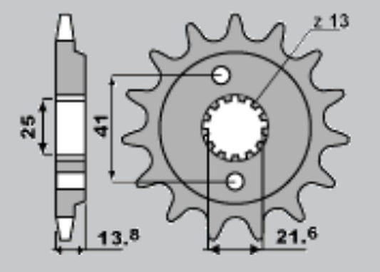 FRONT SPROCKET 346 16 HONDA VT 600C 90-04 (JTF296.16)