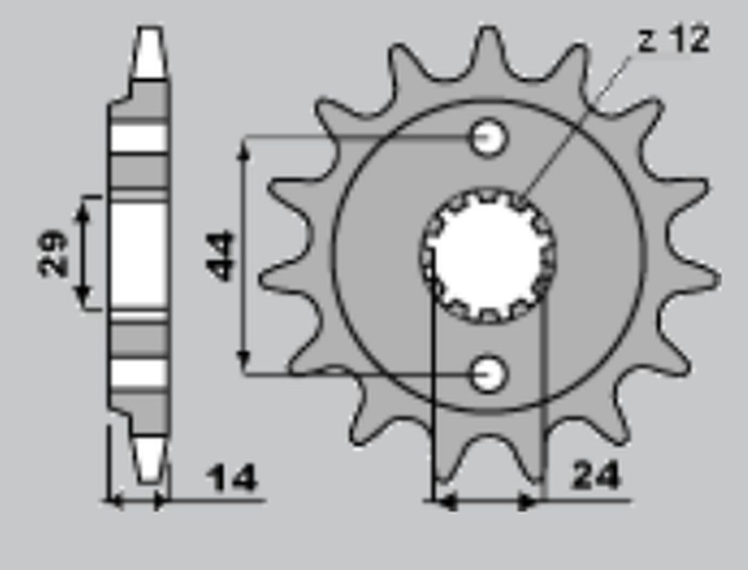FRONT SPROCKET 348 16 HONDA XRV 750 93-03 (JTF314.16)