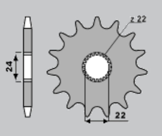 FRONT SPROCKET 406 16 APRILIA 125 (JTF394.16)