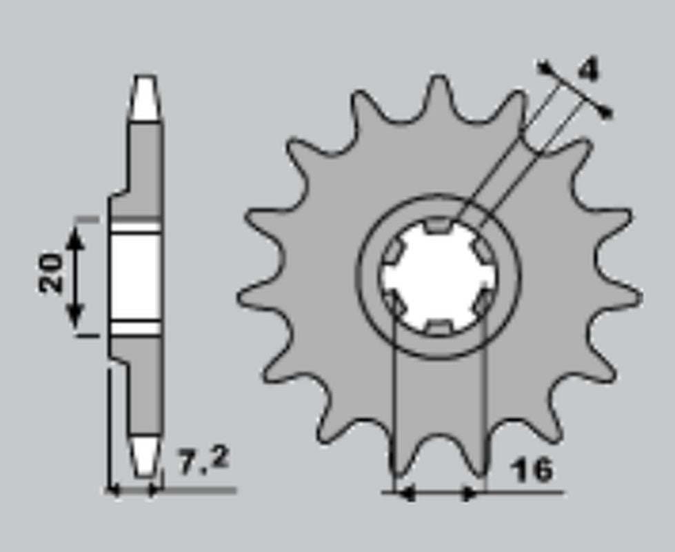 FRONT SPROCKET 413 12 SUZUKI RMX 50 / TS 50