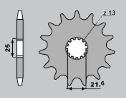 FRONT SPROCKET 429 16 SUZUKI GSX 1100F 90-96, GSX-R 1100 89-00, RF 900RR 94-00