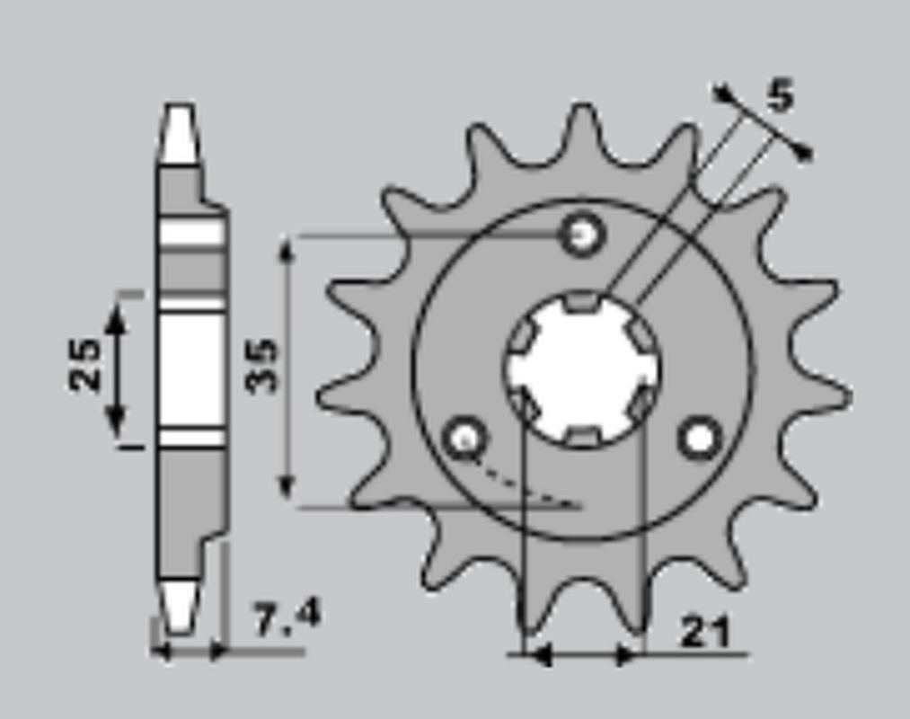 FRONT SPROCKET 437 15 SUZUKI DR 600/650 (JTF437.15)