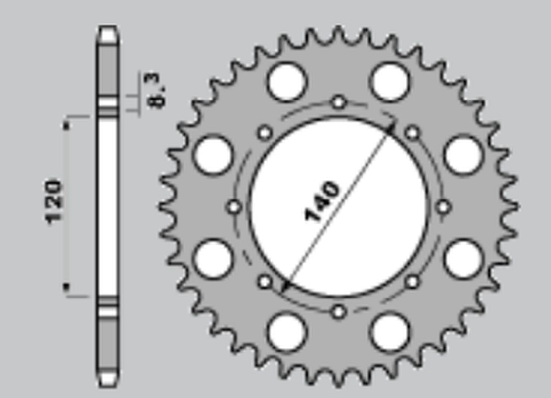 FRONT SPROCKET 511 13 KAWASAKI KLR 650 / KLX 650 (JTF509.13)
