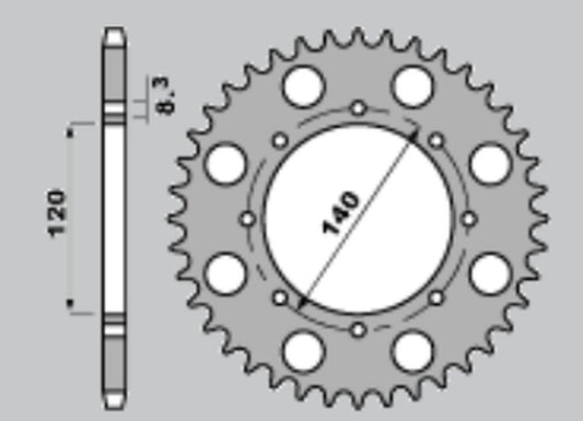FRONT SPROCKET 511 13 KAWASAKI KLR 650 / KLX 650 (JTF509.13)