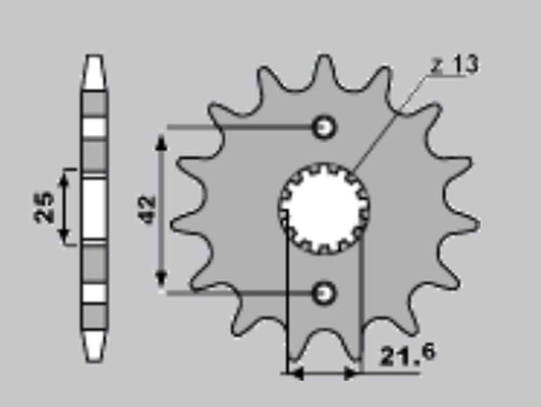 FRONT SPROCKET 513 15 YAMAHA THUNDERCAT, KAWASAKI ZZR 600 90-92 (51915JT)