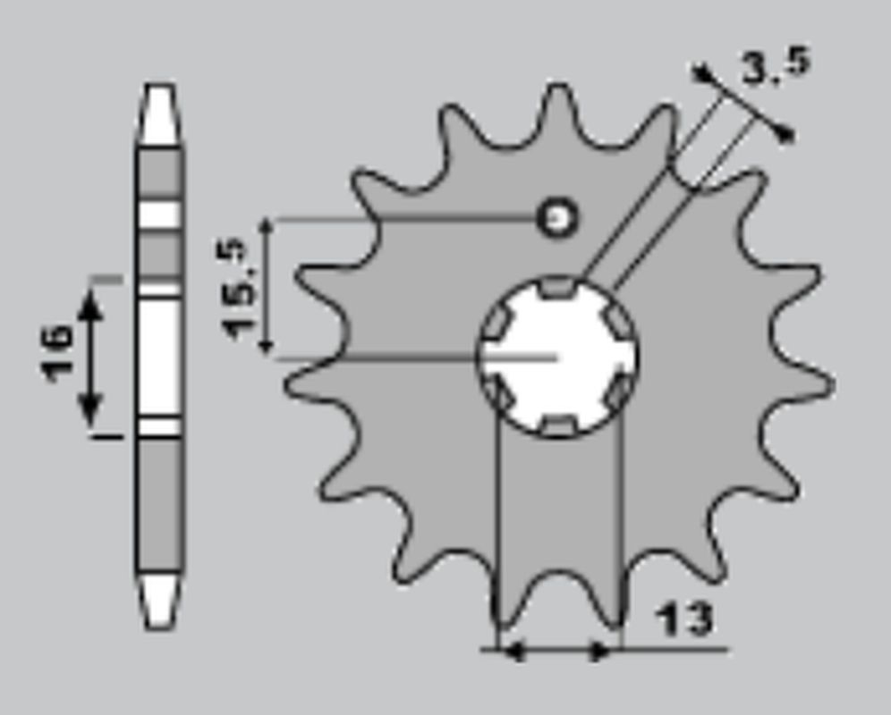 FRONT SPROCKET 542 13 YAMAHA DT 80 MX 83-84