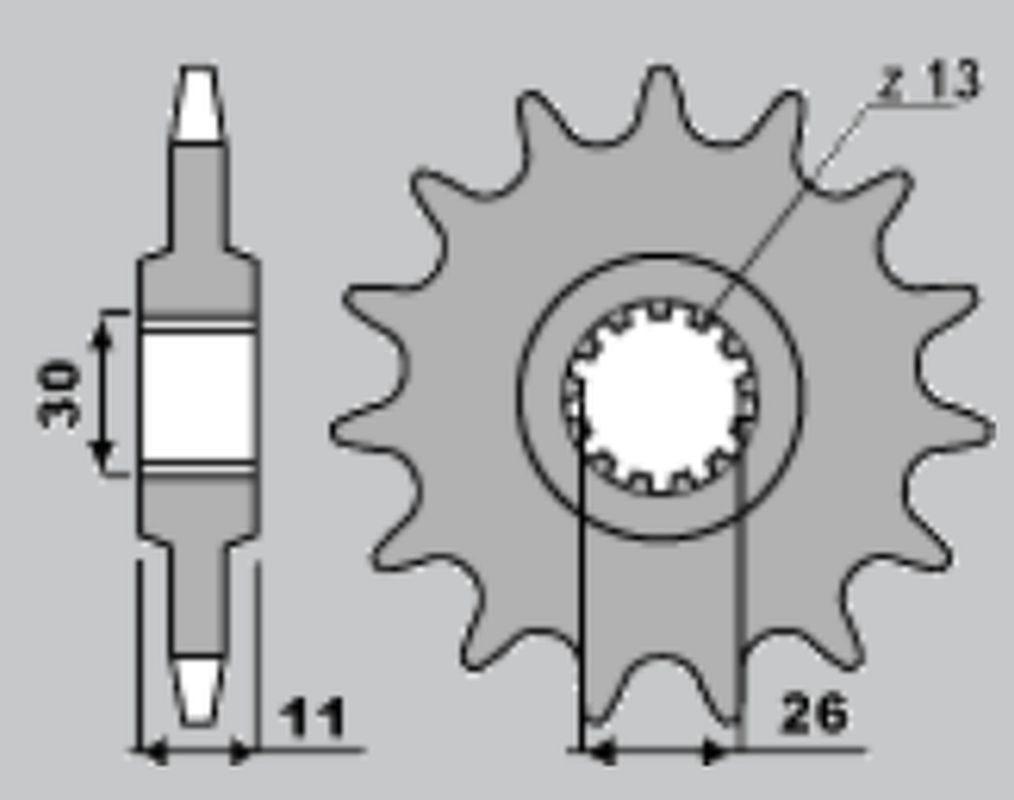 FRONT SPROCKET 579 14 YAMAHA R1/FJ1200/X (JTF579.14)