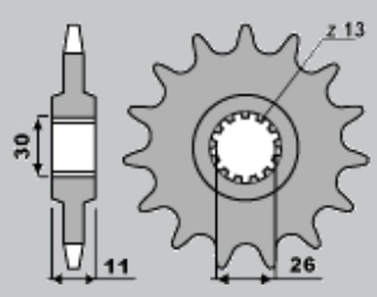 FRONT SPROCKET 579 14 YAMAHA R1/FJ1200/X (JTF579.14)