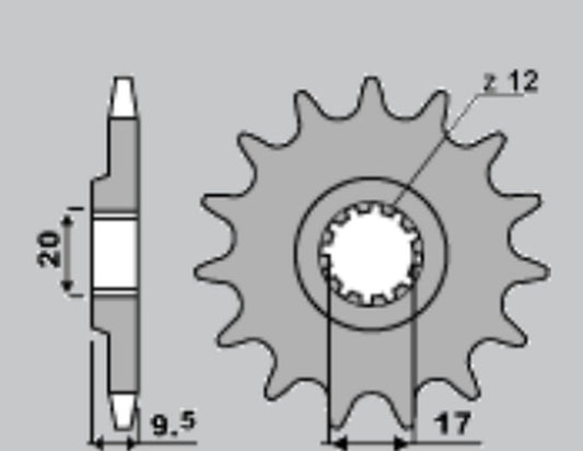 FRONT SPROCKET 7005 13 KTM SX 65 98-15 (JTF1906.13)