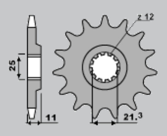 FRONT SPROCKET 727 15 HUSQVARNA TE/TC (82415JT)(JTF824.15)