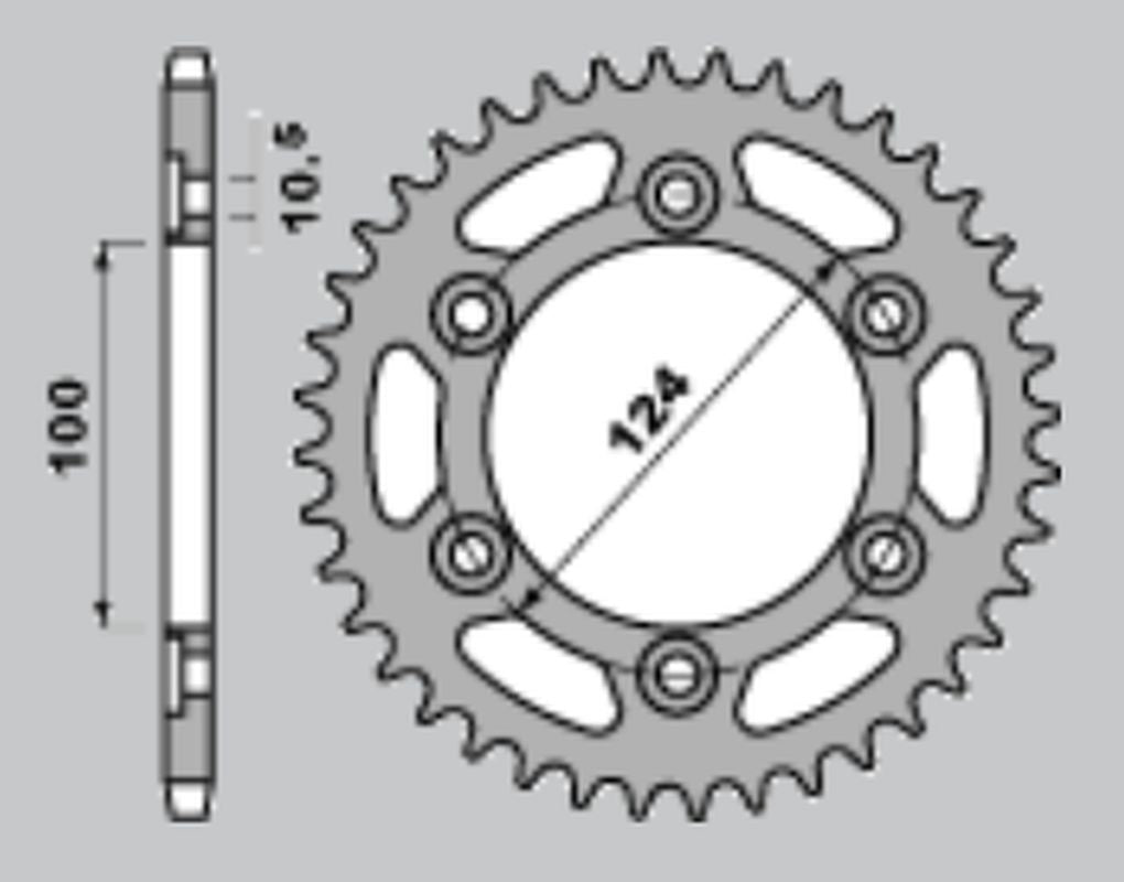 REAR SPROCKET 1027 40 DUCATI 750SS 99-02, 900SS 98-02, MONSTER 750/900