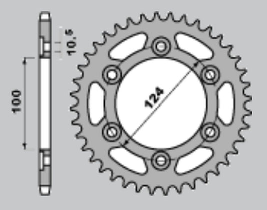 REAR SPROCKET 1027 40 DUCATI 750SS 99-02, 900SS 98-02, MONSTER 750/900