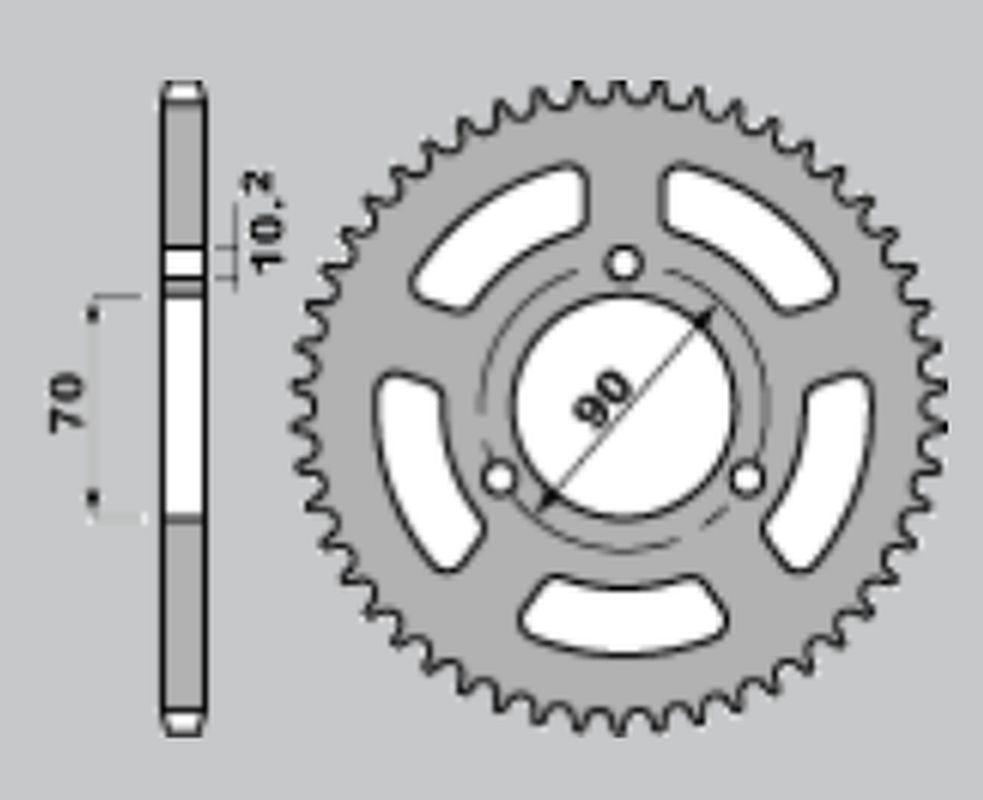 REAR SPROCKET 239 42 HONDA MTX 80R 83-86 (JTR239.42)