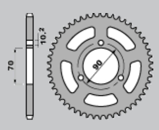 REAR SPROCKET 239 42 HONDA MTX 80R 83-86 (JTR239.42)