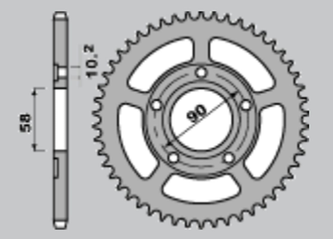 REAR SPROCKET 281 35 HONDA NSR125 89-93, NSR125 94-98(-1)(JTR604.35)
