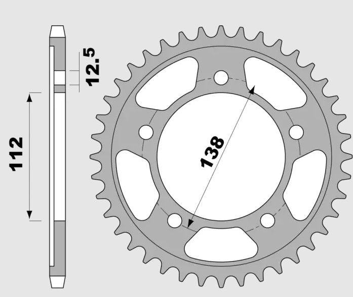 REAR SPROCKET 408 41 HONDA VTR1000F 97-04 (30241JT)