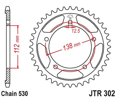REAR SPROCKET 408 42 HONDA CBR900RR 92-95 (30242JT)