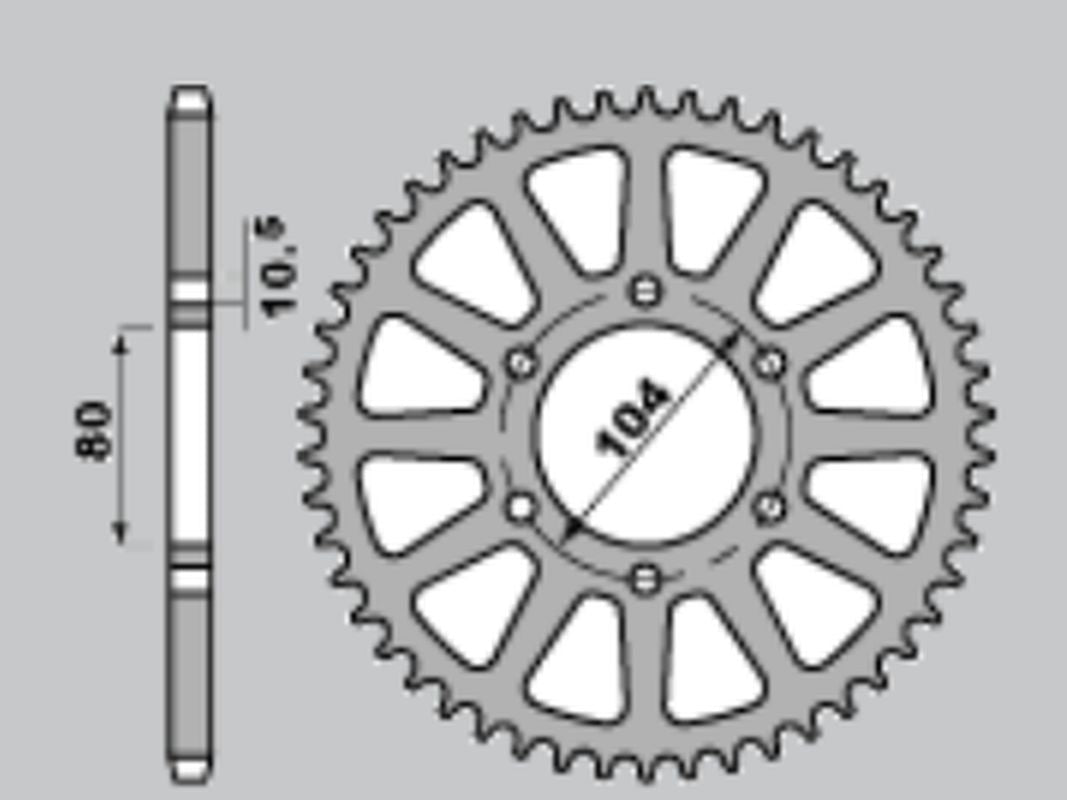 REAR SPROCKET 478 40 KAWASAKI ZX6R 05-13, Z750 (JTR478.40)(CHAIN 520)