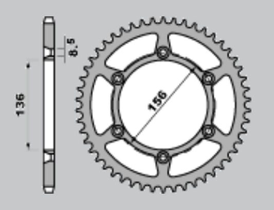 REAR SPROCKET 820 41 SUZUKI DR350 94-95