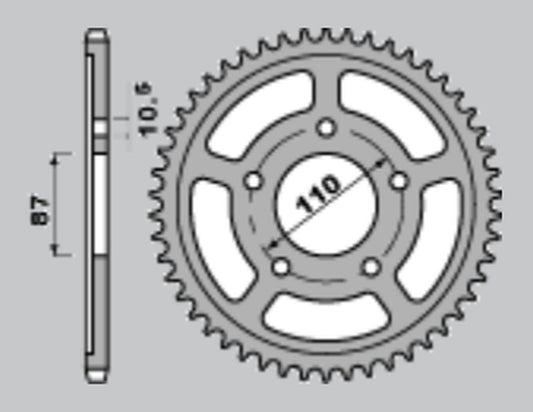 REAR SPROCKET 828 47 SUZUKI GSF400 90-92