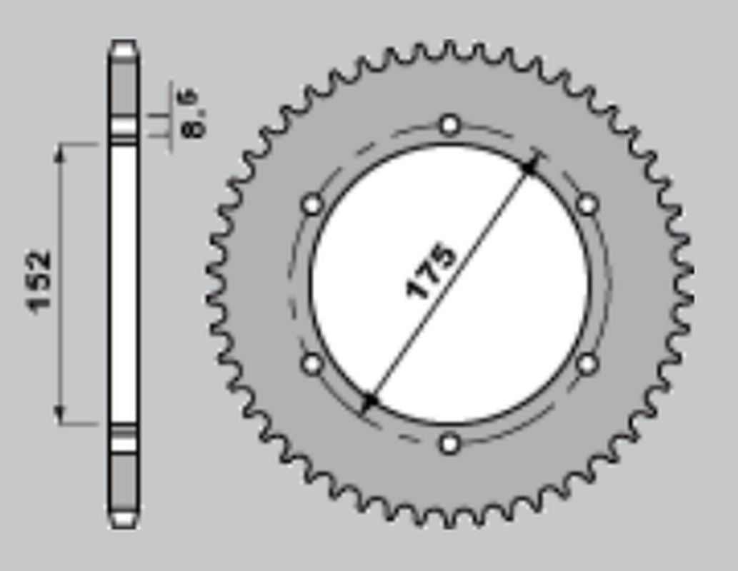 REAR SPROCKET 844 55 YAMAHA DT125R 88-92