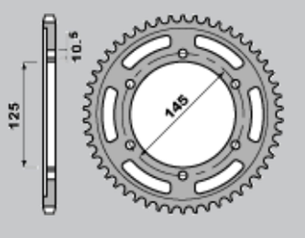 REAR SPROCKET 865 43 YAMAHA FZ750 87-91 (CHAIN 530)(JTR865.43)
