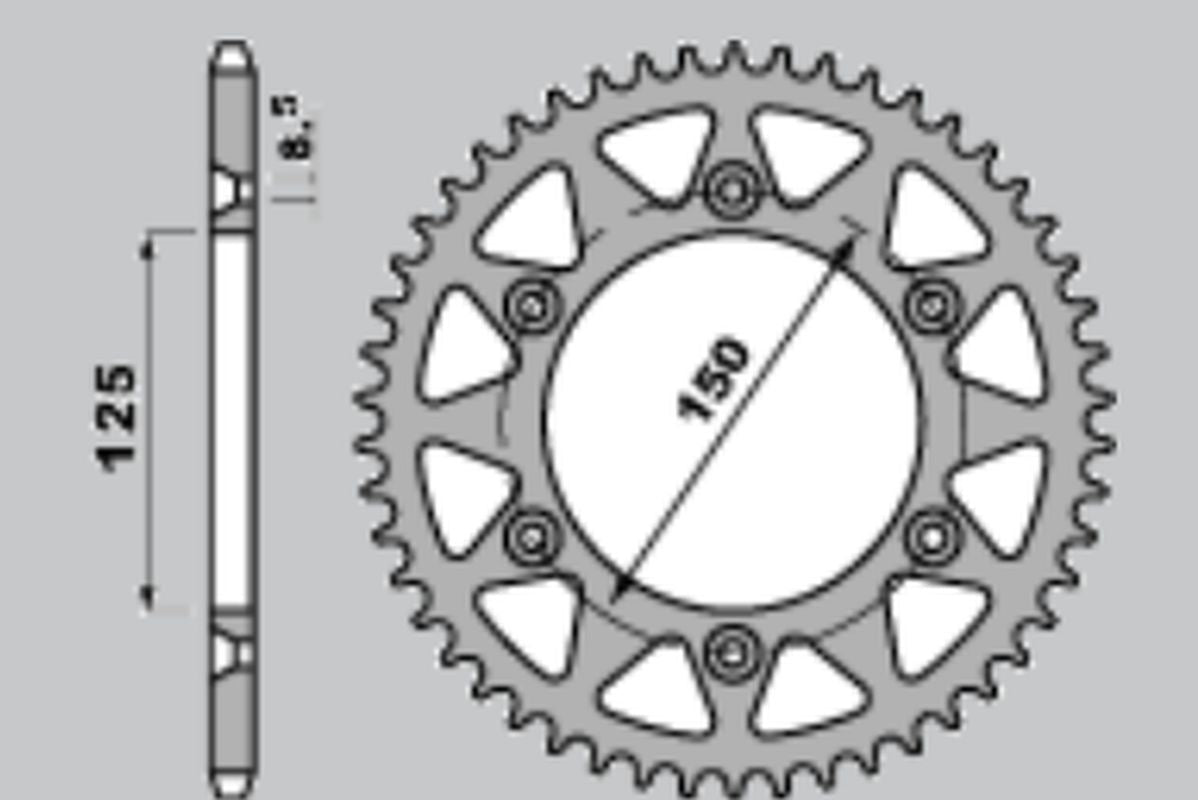 REAR SPROCKET 899 38 HUSABERG TE/FE 11-14, GAS GAS EC300 20-21, HUSQVARNA TC/TE/FC/FE/TX 14-22, KTM SX/SXF/SX-F/EXC/EXCF/LC4/SC/MXC 91-22 (JTR897.38)