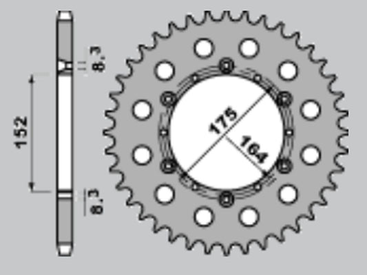 REAR SPROCKET ALUMINUM (ANODIZED) 856 49 YAMAHA YZ/YZF 88-98 (CHAIN 520)(JTR853.49) COLOR BLUE