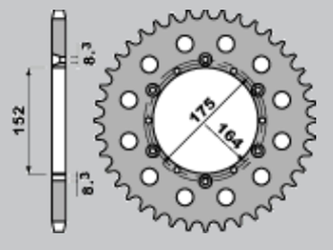 REAR SPROCKET ALUMINUM (ANODIZED) 856 49 YAMAHA YZ/YZF 88-98 (CHAIN 520)(JTR853.49) COLOR GOLD