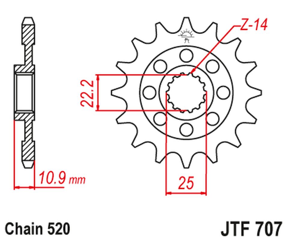 Front Sprocket 2145 15 APRILIA 450/550 RXV-SXV 06-12 (214515JT) (Chain.520)