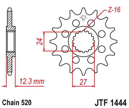 Front Sprocket 2310 17 SUZUKI GSXR 1000 '17-20' (231017JT) (Chain. 520) CONVERSION