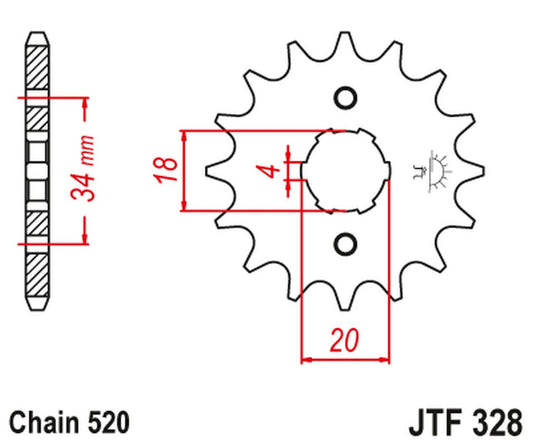 Front Sprocket 273 15 HONDA XR 200R, XL 200R '81-'83 (27315JT) (Chain. 520)