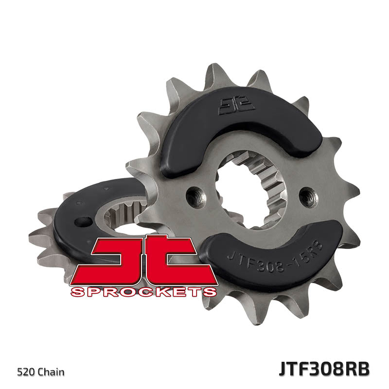 Front Sprocket 345 15 Z Rubber HONDA NX 650, FX 650, YAMAHA XT 660, FMX (34515JTRB) (Chain. 520)
