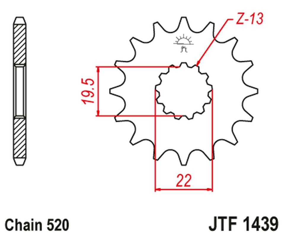 Front Sprocket 4103 15 SUZUKI LT 230 '86-'93, LT 160 '89-'01 (410315JT) (Chain. 520)