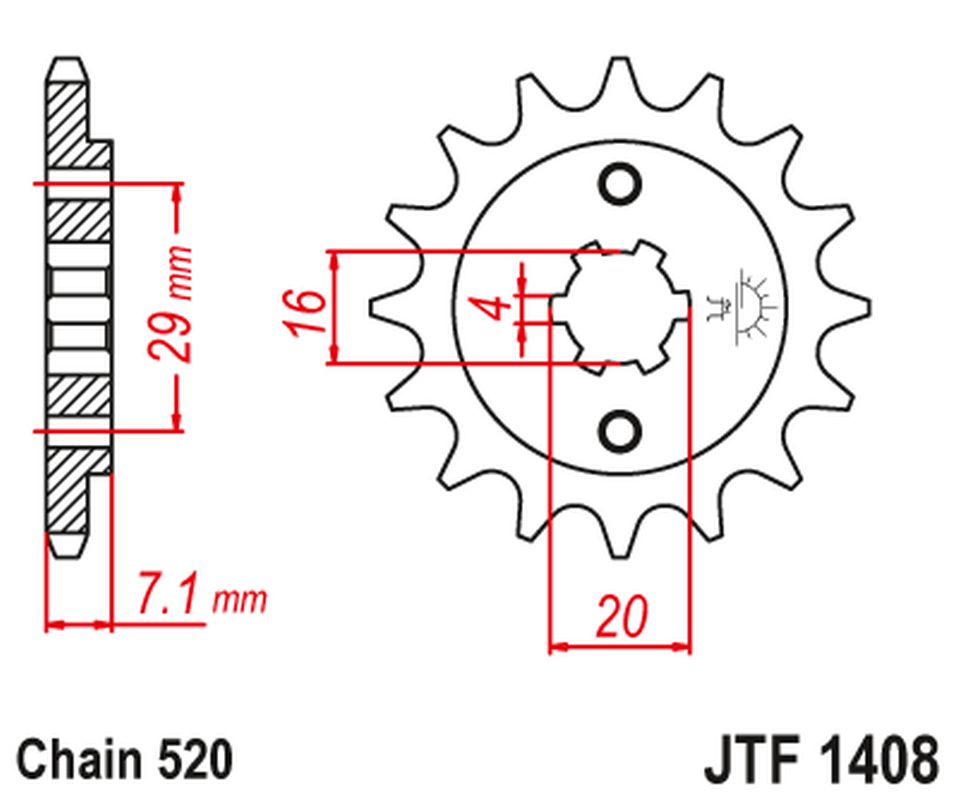 Front Sprocket 422 15 SUZUKI RV200 VAN VAN '15-19',TSR200 (TS) '90-92' (42215JT) (Chain. 520)