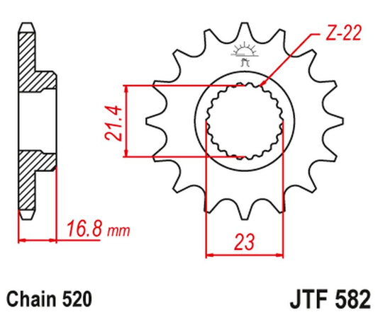 Front Sprocket 443 15 YAMAHA XJ 600 DIVERSION '92-'03 (44315JT) (Chain. 520)