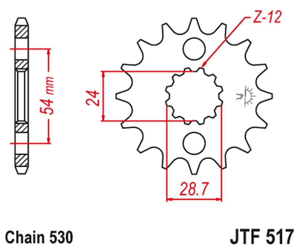 Front Sprocket 526 15 KAWASAKI ZZR 1200/1400 (52615JT) (Chain. 530)