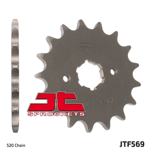 Front Sprocket 569 17 YAMAHA XV 250 '89-'94, XVS 250 '08-'17, XV 250`89-15 (+3) (56917JT) (Chain. 520)