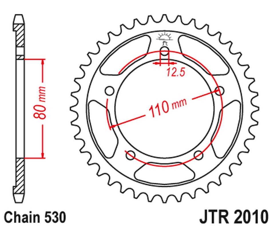 Rear Sprocket 334 42 TRIUMPH 750/900/955/1000/1200 TROPHY/DAYTONA/SPRINT/TIGER/TRIDENT '91-03' (33442JT) (Chain.530)