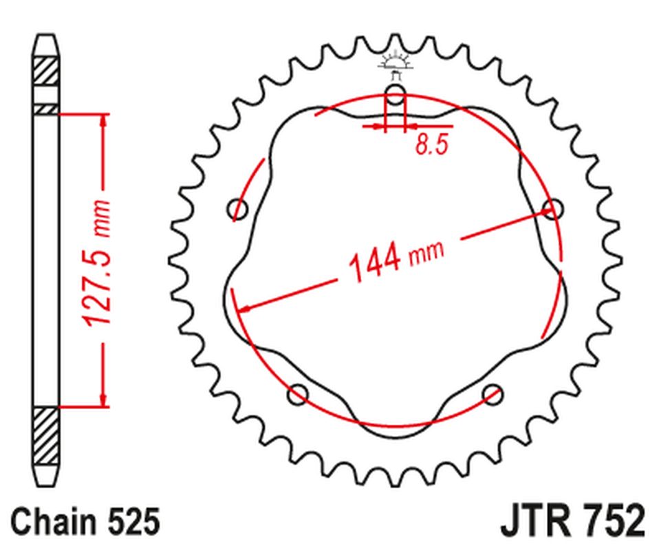 Rear Sprocket 4320 36 Aluminium (ERGAL) DUCATI BIPOSTO 916 '94-'00, BIPOSTO/SPS 996 '99-'01, 998/S '02-'03, MONSTER 795 '12-'15, EVO 848 '08-'13, MONSTER 1100 '09-'13 (Chain. 525)