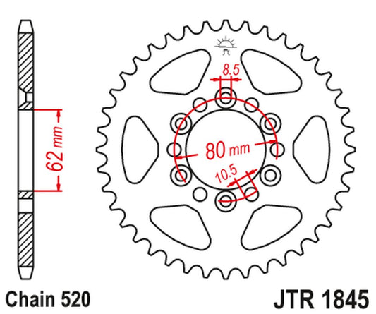 Rear Sprocket 4324 37 YAMAHA TDR 125 '93-'99 (432437JT) (Chain. 428)