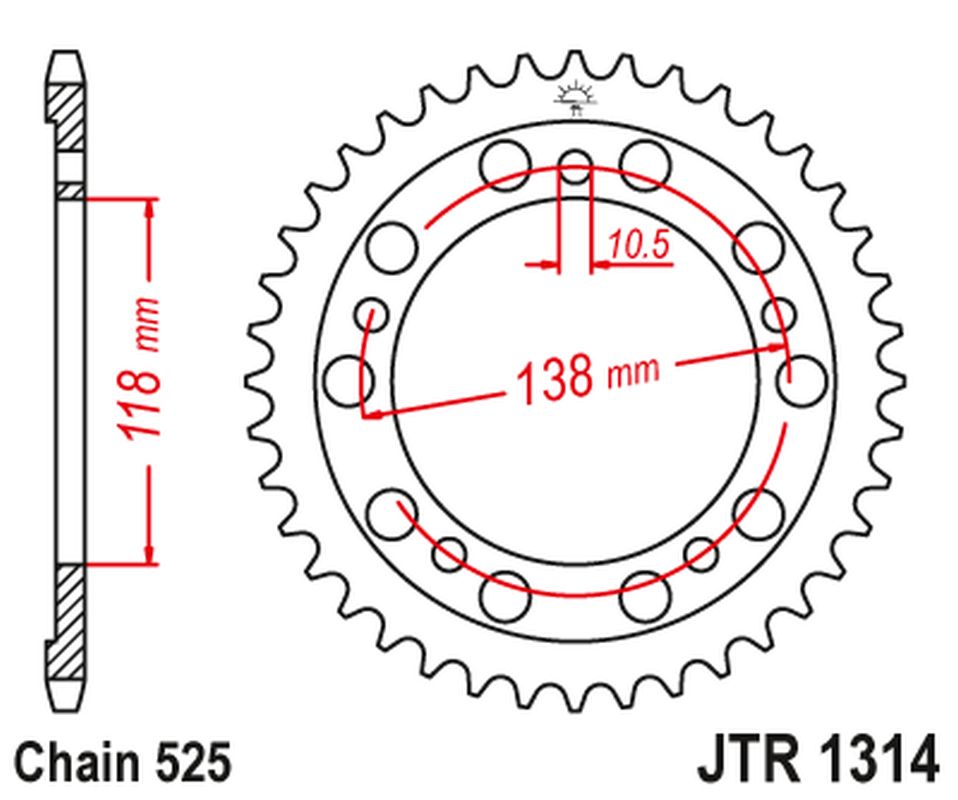 Rear Sprocket 4343 39 HONDA CBR 400 (NC29) (434339JT) (Chain.525)
