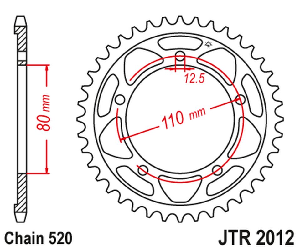 Rear Sprocket 4350 42 TRIUMPH 865 AMERICA/AMERICA LT/SPEEDMASTER '14-17' (435042JT) (Chain520)