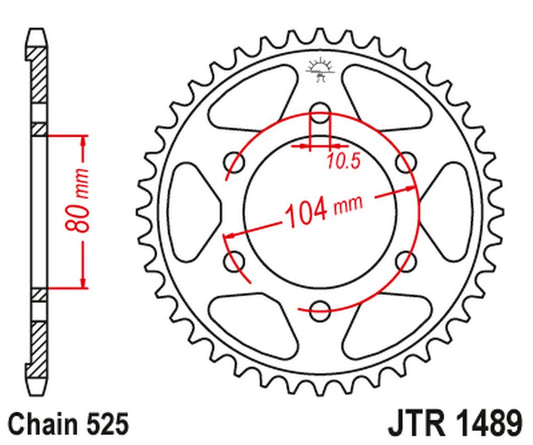 Rear Sprocket 4359 39 KAWASAKI ZX 9R '02-'03, ZX 10R '04-'05/'11-'20 435939JT) (Chain. 525)