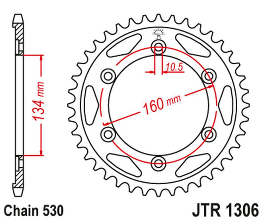 Rear Sprocket 4399 43 HONDA CBR 900RR '00-'03 (CBR929,954) (439943JT) (Chain. 530)