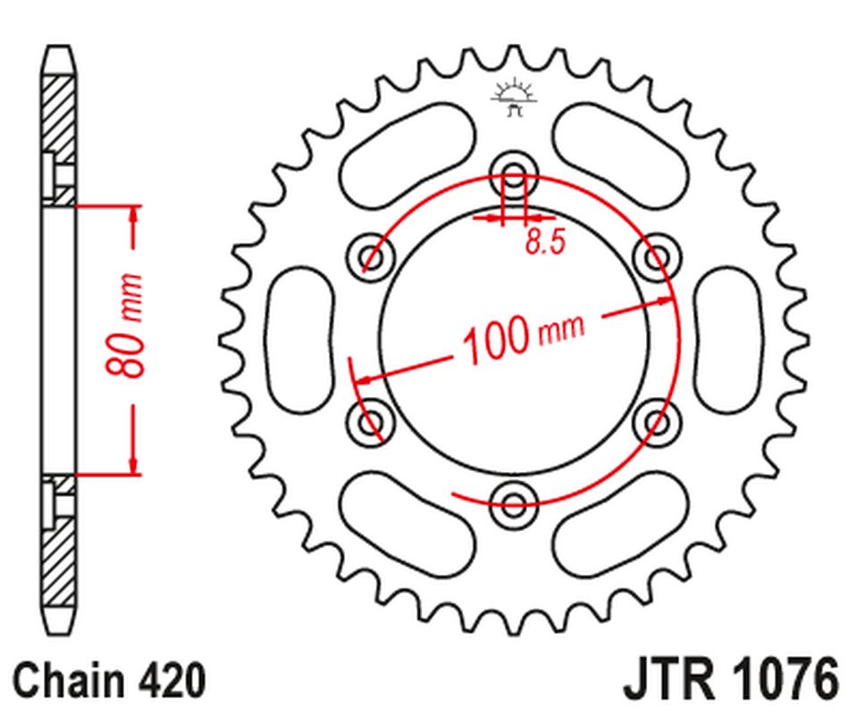 Rear Sprocket 4429 52 RIEJU 50 SPIKE '02-05', TANGO '03-05' (442952JT) (Chain.420)