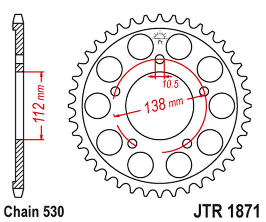 Rear Sprocket 4448 48 YAMAHA R6 '99-'02 (444848JT) (Chain. 530) BLACK