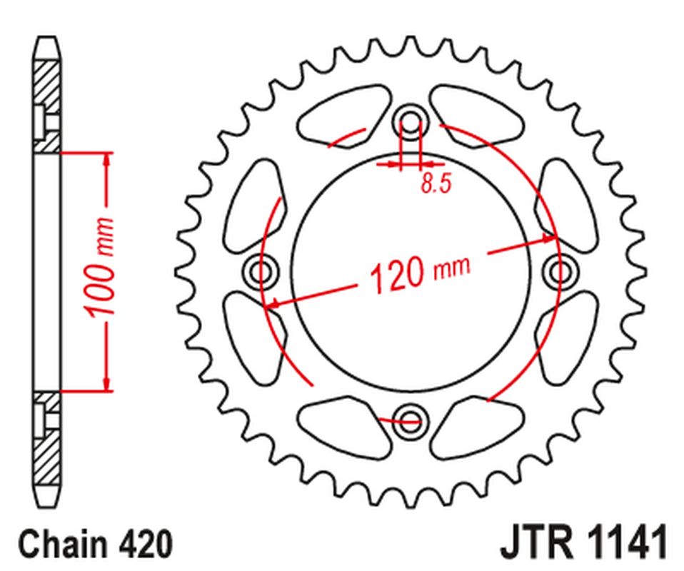 Rear Sprocket 4453 60 BETA 50 RR ENDURO / ENDURO RACING / ENDURO SPORT '18-'19 (445360JT) (Chain. 420)