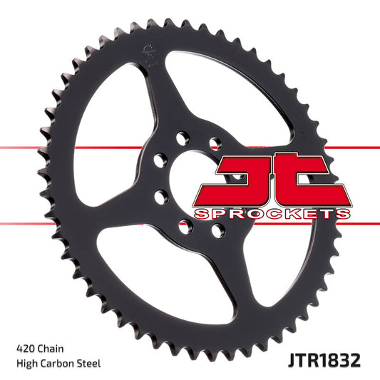 Rear Sprocket 4461 52 YAMAHA DT 50R '99-'02 (446152JT) (Chain. 420) - CAN REPLACE 832 52 (JTR832.52)