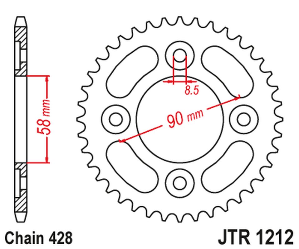 Rear Sprocket 4462 35 HONDA 110 WAWE/ASTREA GRAND '12-18', 125 INNOVA/SUPRA-X '03-18', SYM VF 125 (446235JT) (Chain.428)
